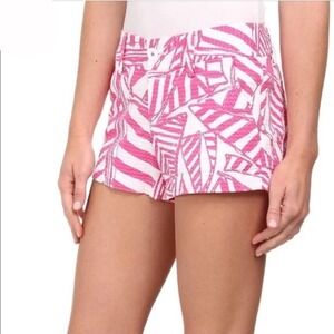 Lilly Pulitzer Womens 00 Walsh Shorts Capri Pink Yacht Sea Mini Summer Resort